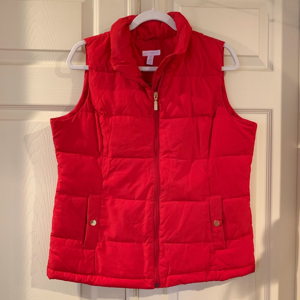 Red Charter Club Vest Large